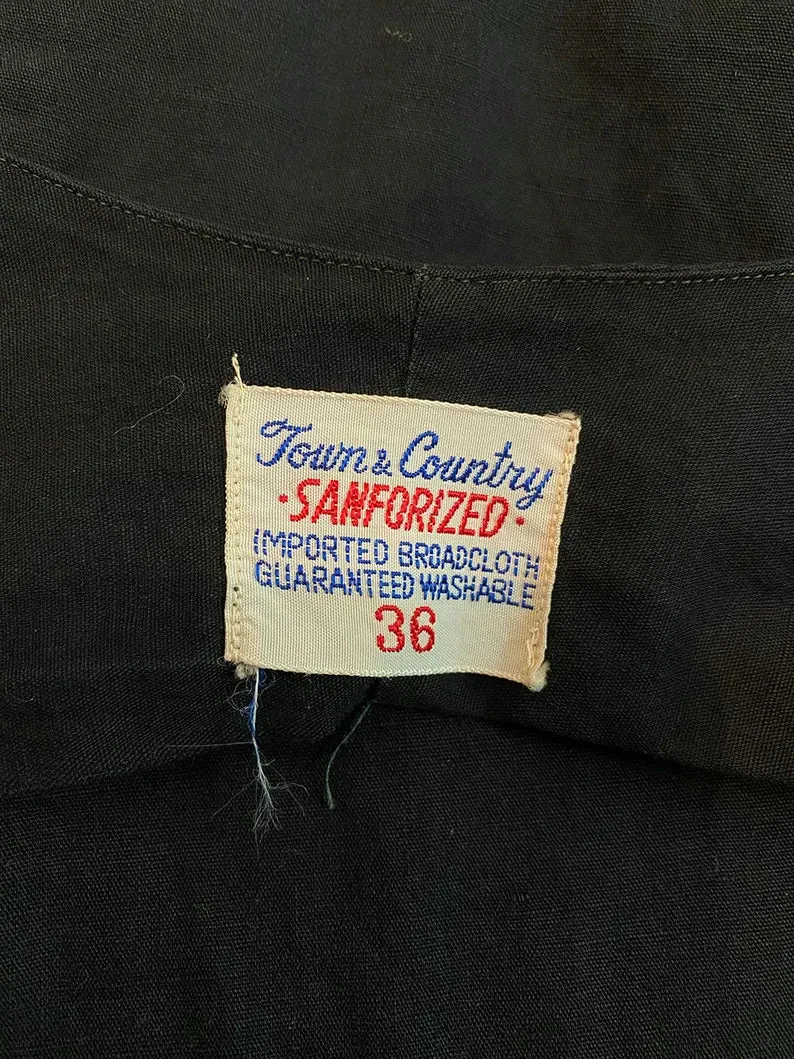 1950's Broadcloth Sanforized Shirt