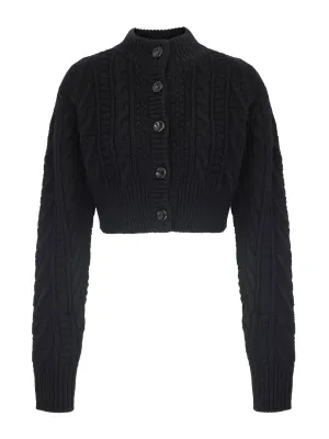 Black cable knit Aleph cardigan
