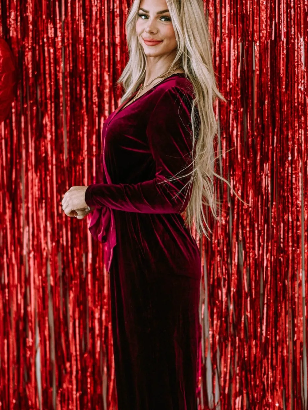 Burgundy Velvet Jumpsuit: Elegant Evening Wear