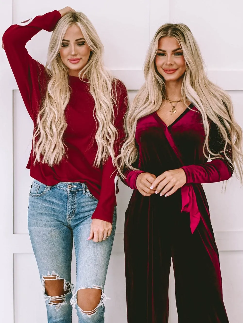 Burgundy Velvet Jumpsuit: Elegant Evening Wear