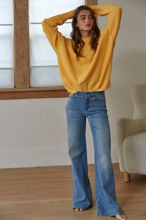 By Together Long Sleeve Chunky Knit High Neck Sweater