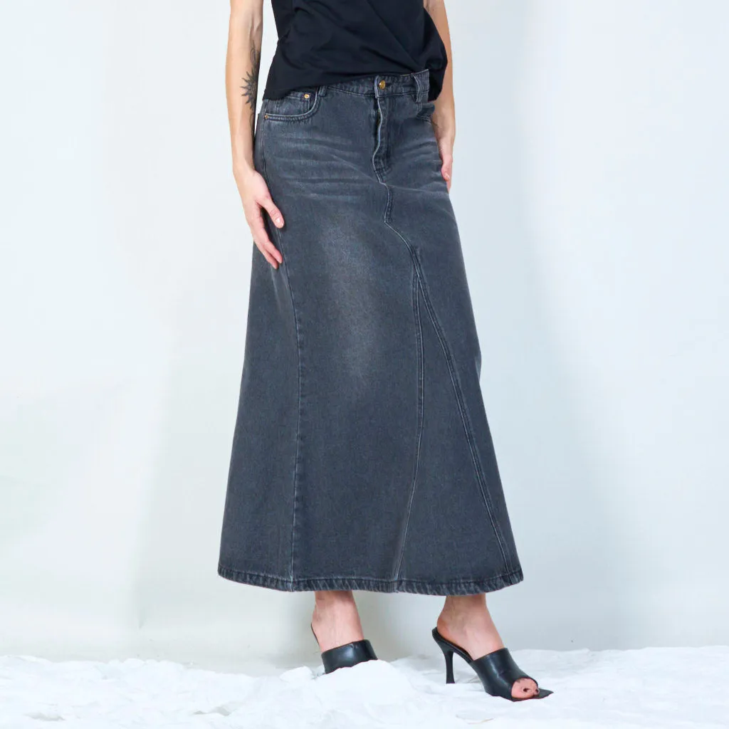 Classic denim midi skirt wholesale