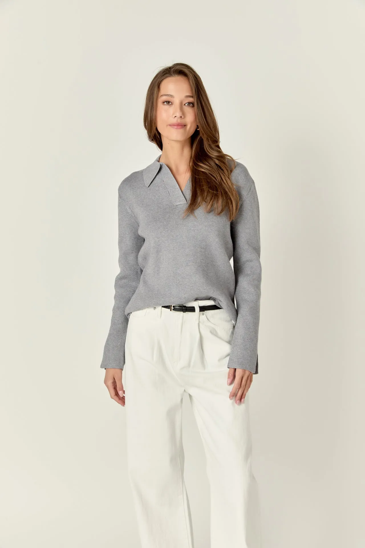 Collared Knit Sweater
