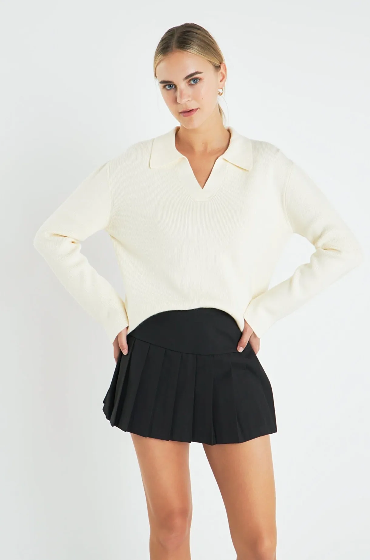 Collared Knit Sweater