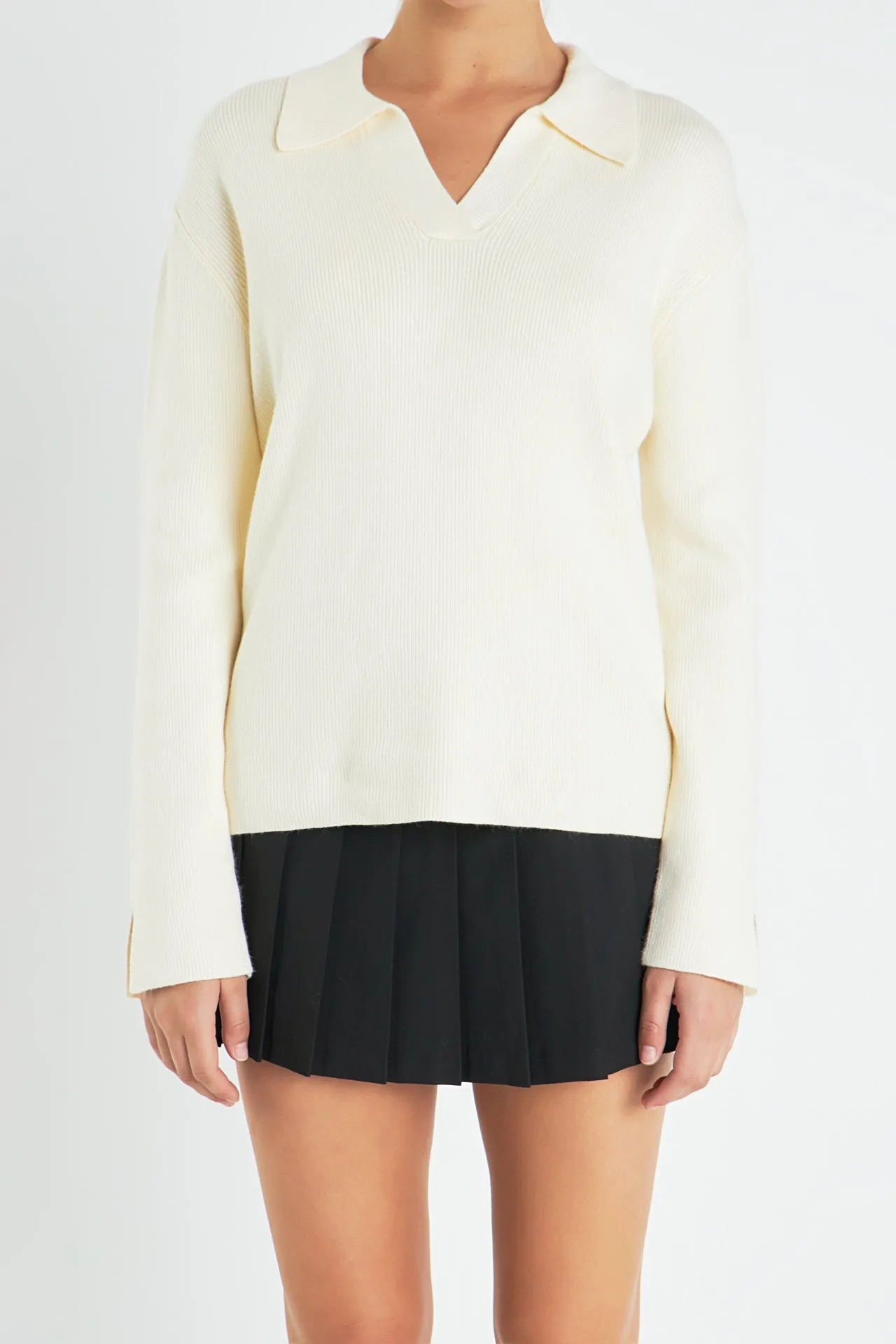 Collared Knit Sweater