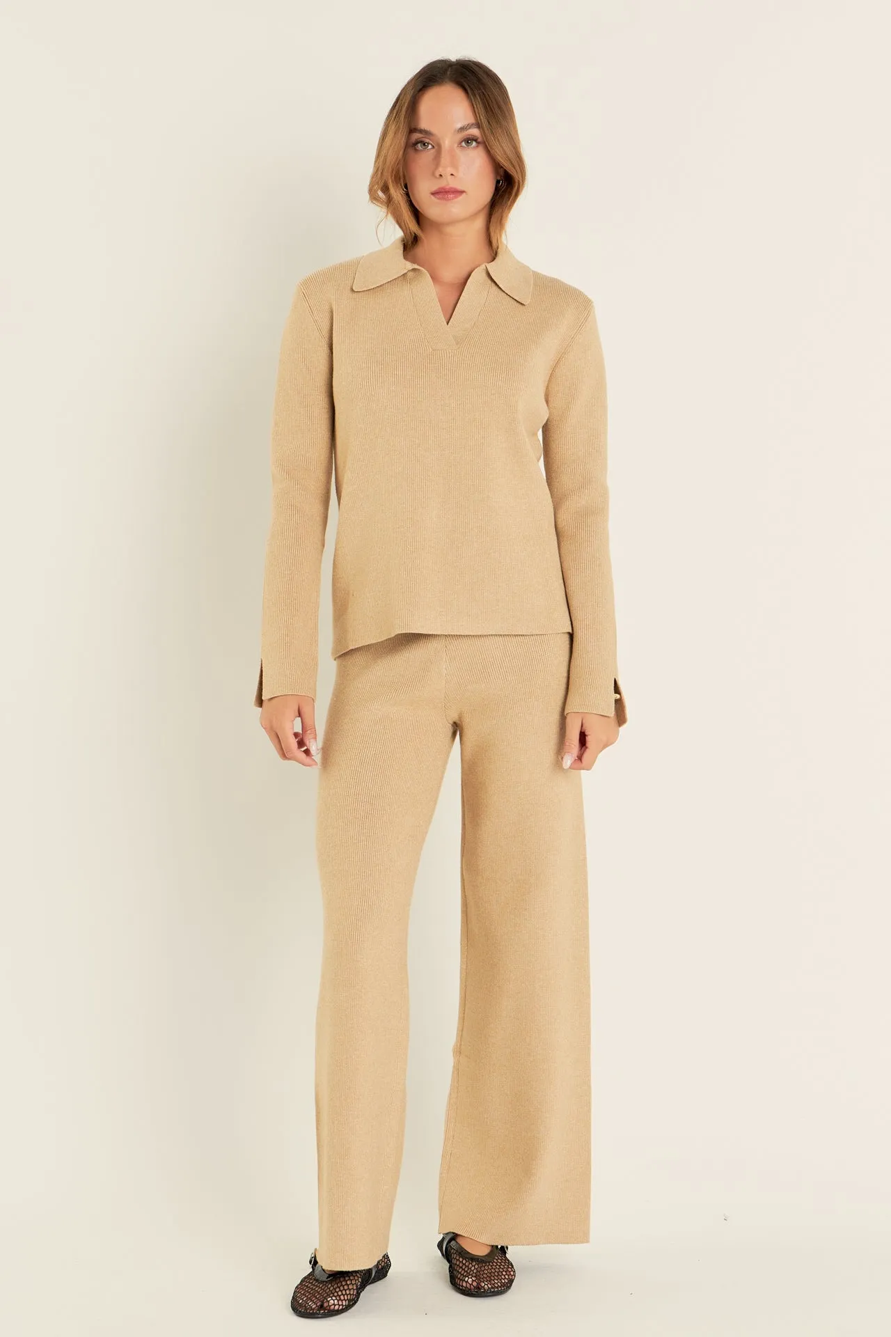 Collared Knit Sweater