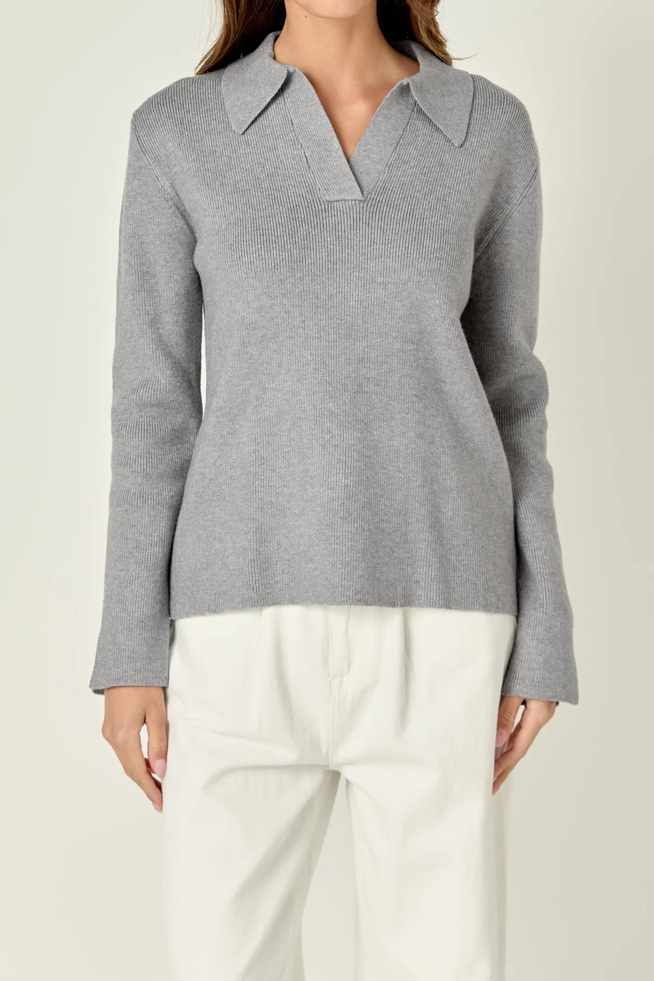 Collared Knit Sweater