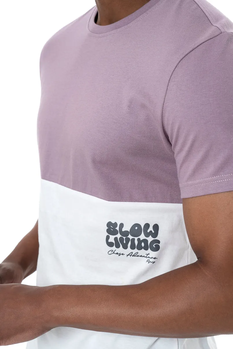 Colorblock T-Shirt _ 152130 _ Berry