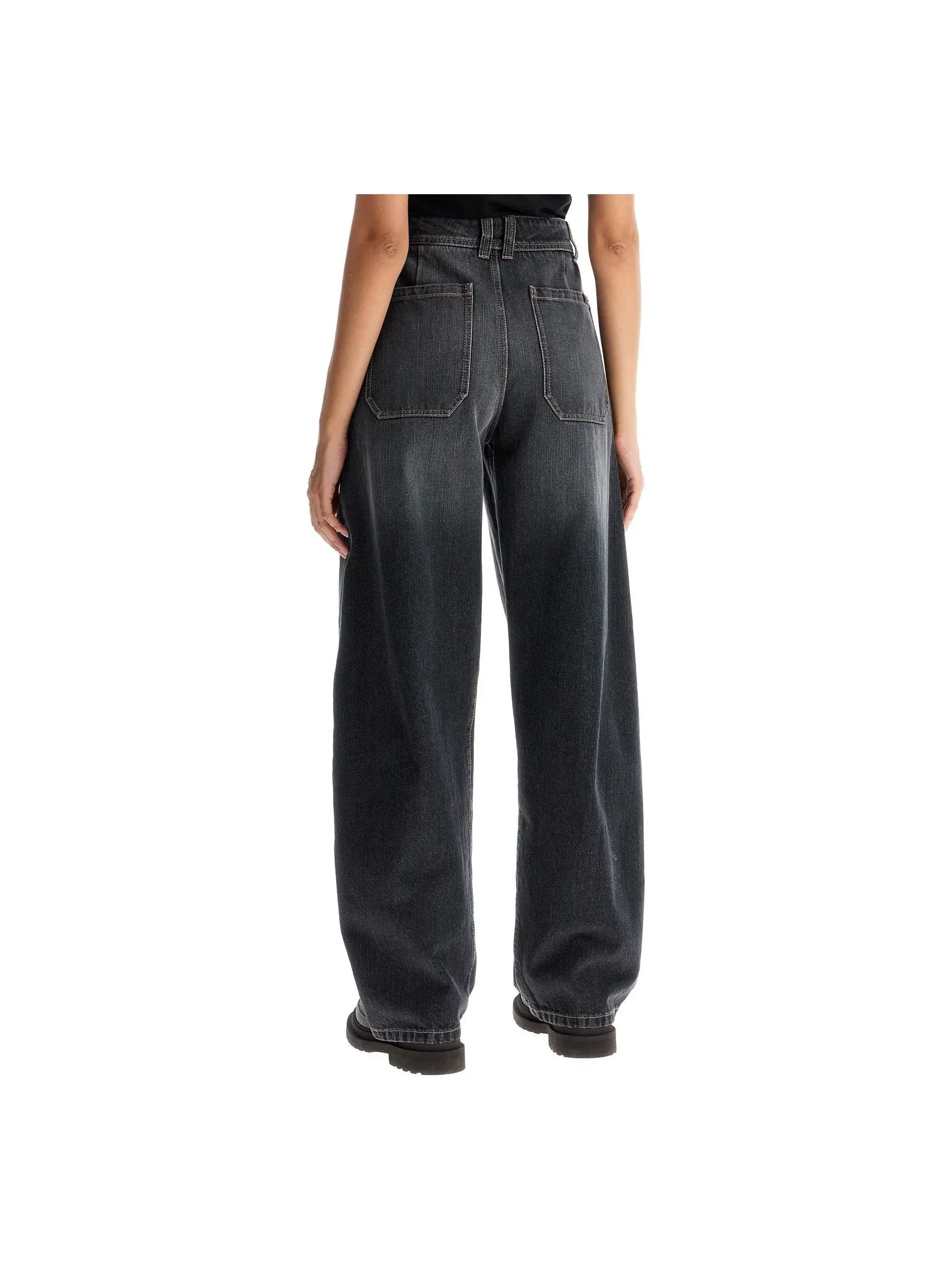 Curved Leg Denim Jeans