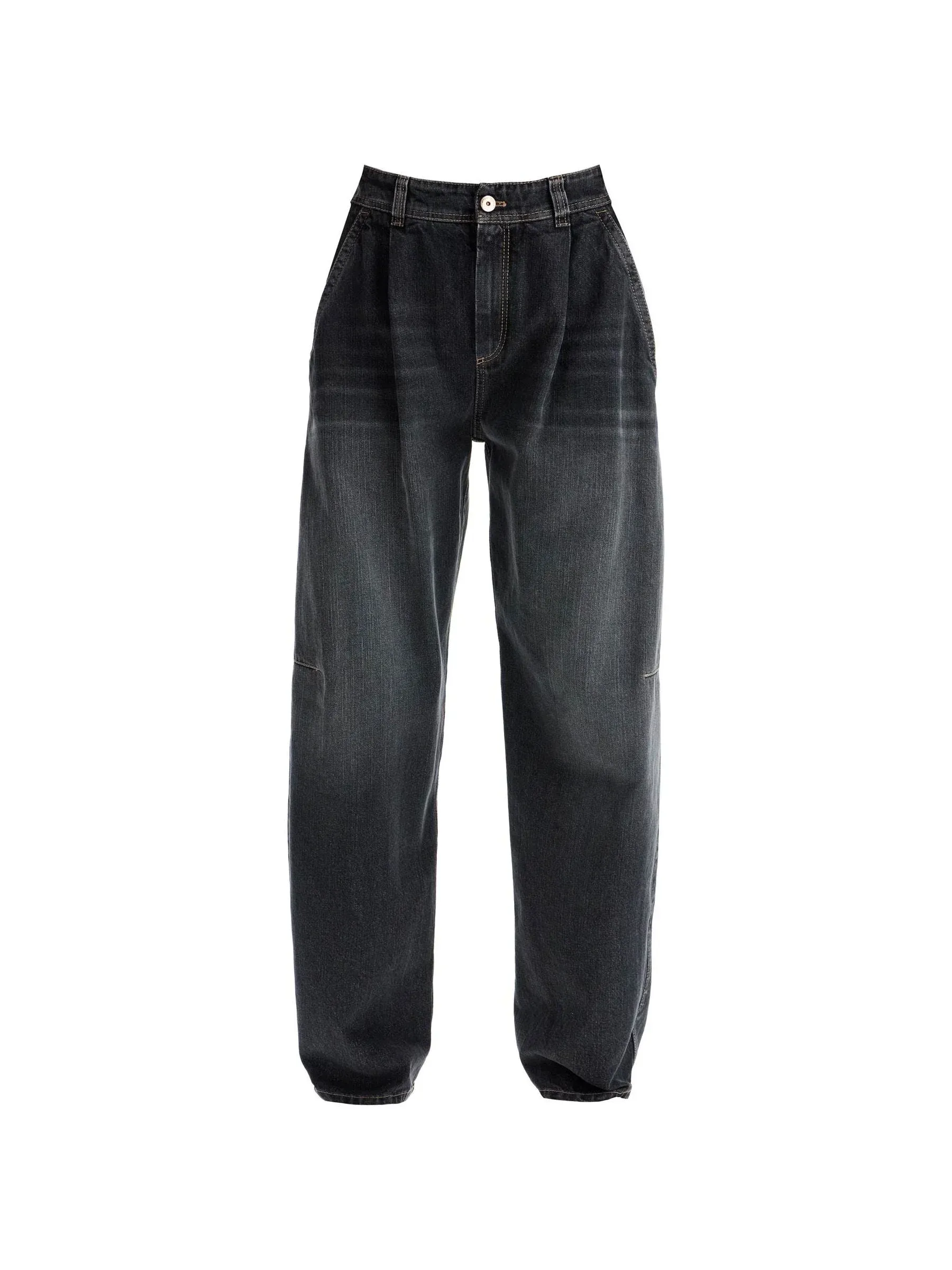 Curved Leg Denim Jeans