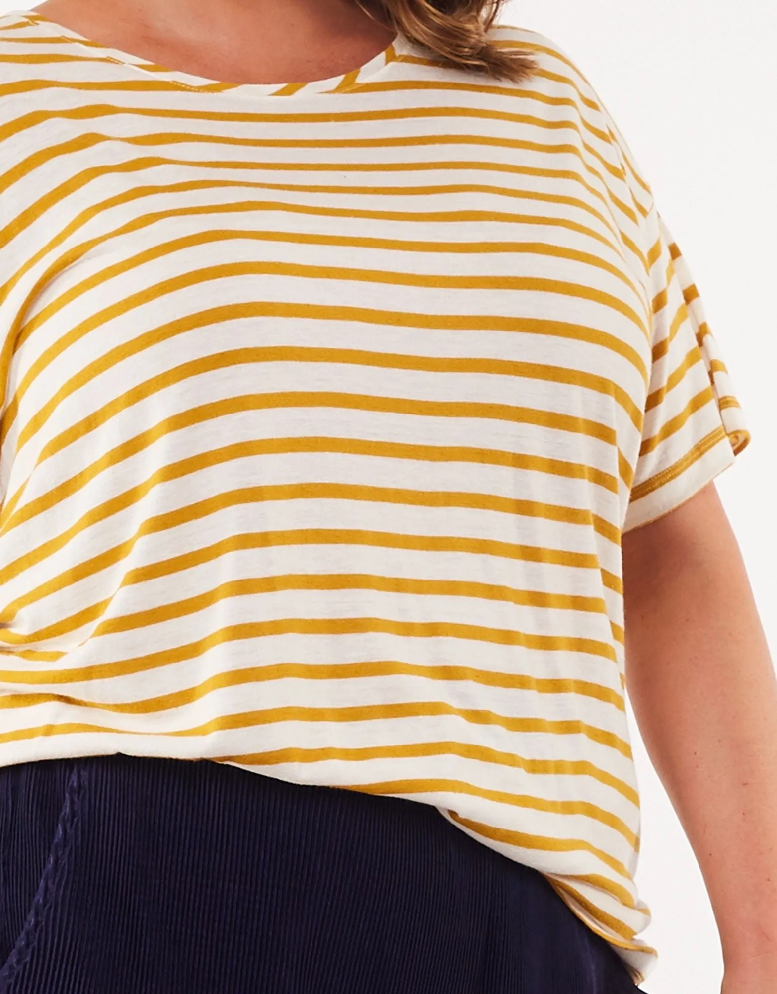 Elm Collette Stripe Tee - Mustard