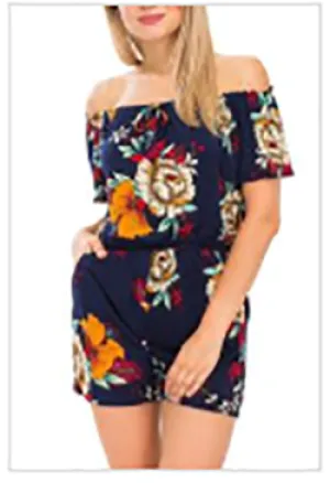 Floral Off The Shoulder Casual Romper