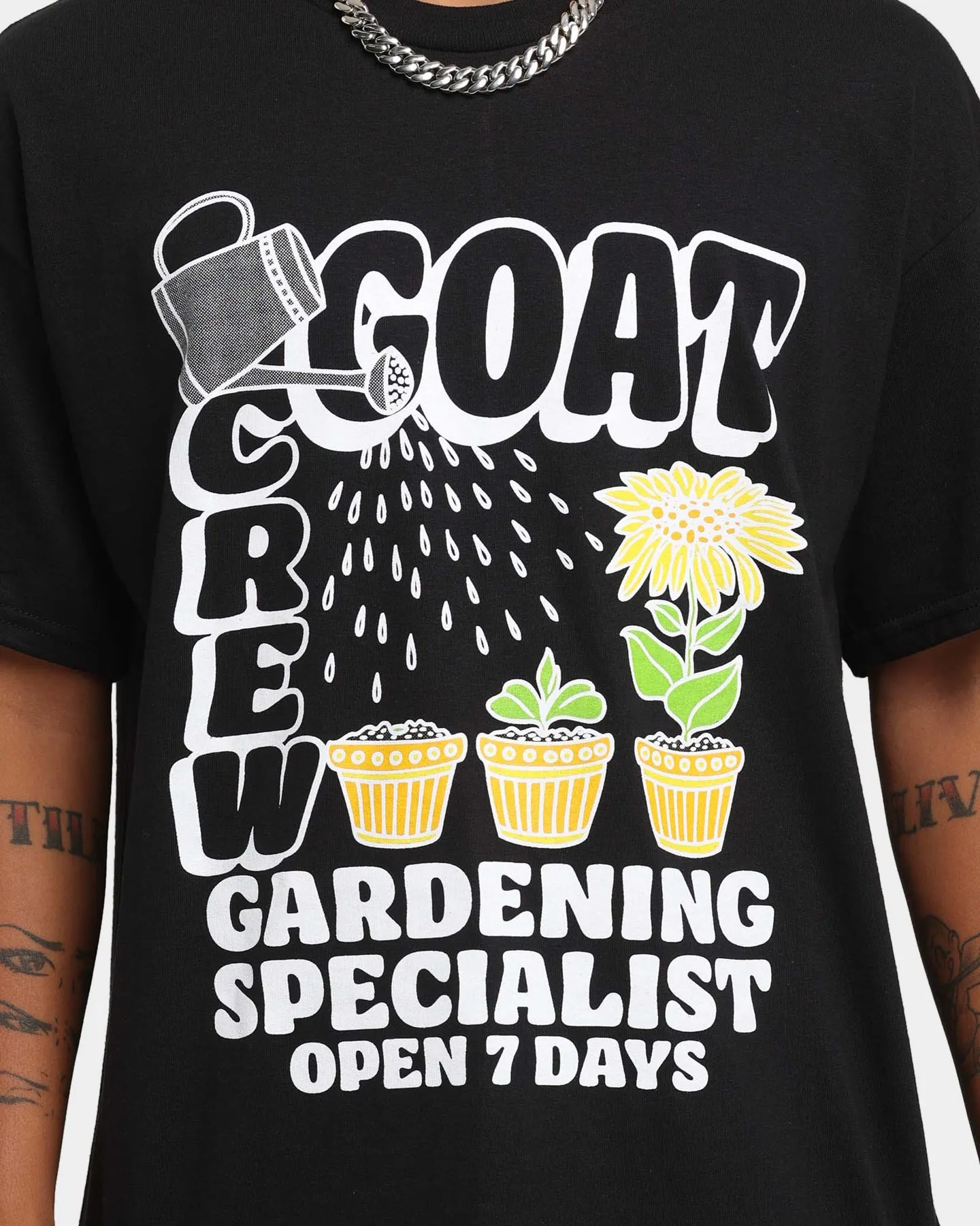 Goat Crew Gardening T-Shirt Black
