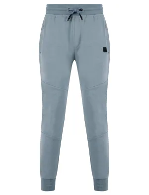 Invective Brushback Fleece Cuffed Zip Pocket Joggers in Cool Grey - Tokyo Laundry