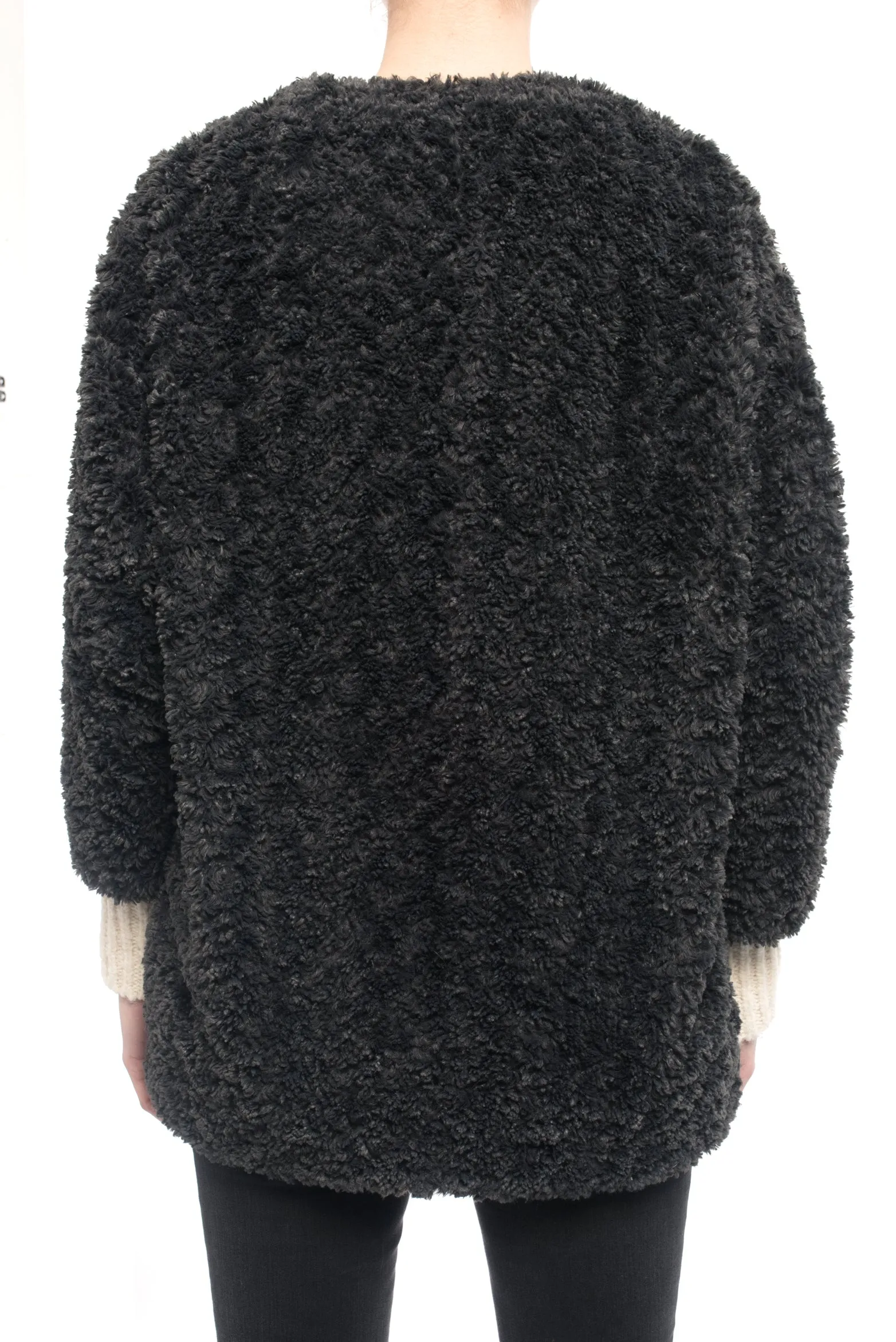 Isabel Marant Etoile Dark Grey Faux Fur Easy Abril Coat - 4