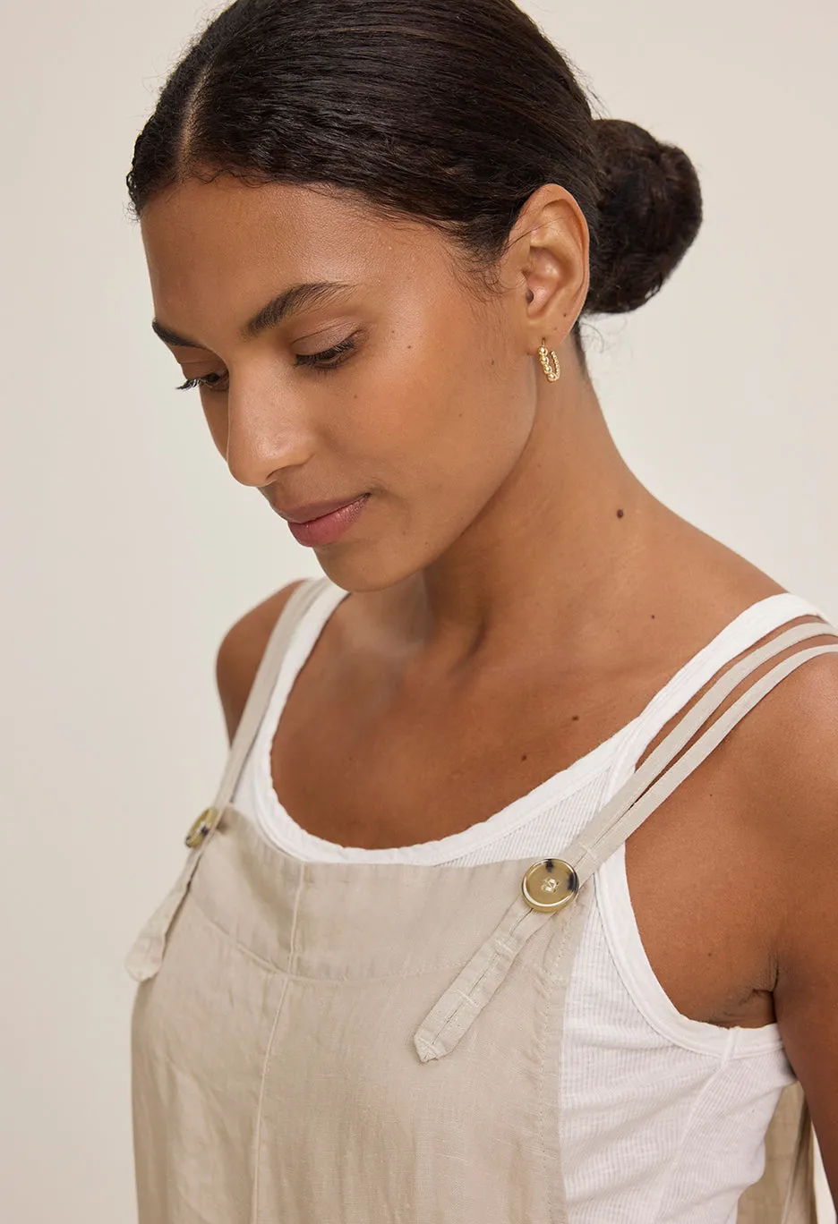 Isabel Woven Linen Romper