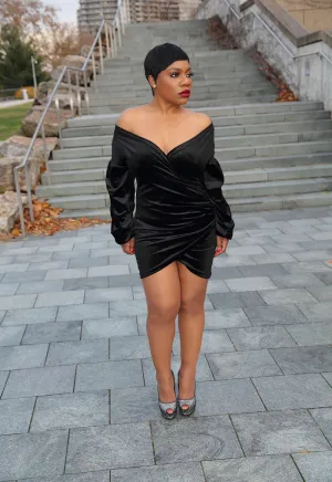 Luxe It Up | Ruched Velvet Dress