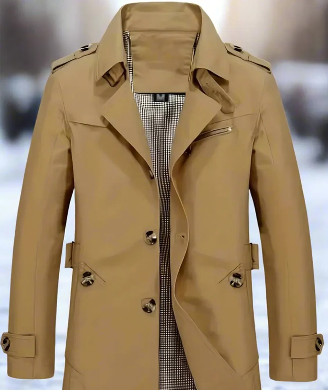 Men's Casual Coat  Windbreaker Jacket  Spring Military Jacket Coat Single-Breasted Notch Lapel Parka S4724390