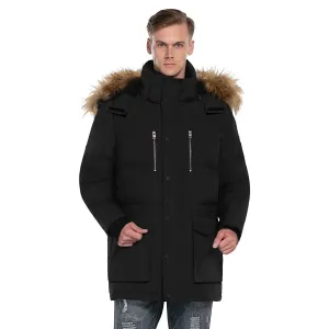 Mens Parka Down Jacket Waterproof Windbreaker