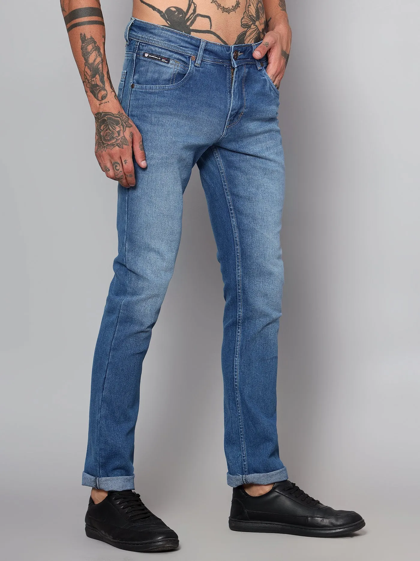Men's Ultra Narrow fit Medium Fade Medium Blue  Jeans