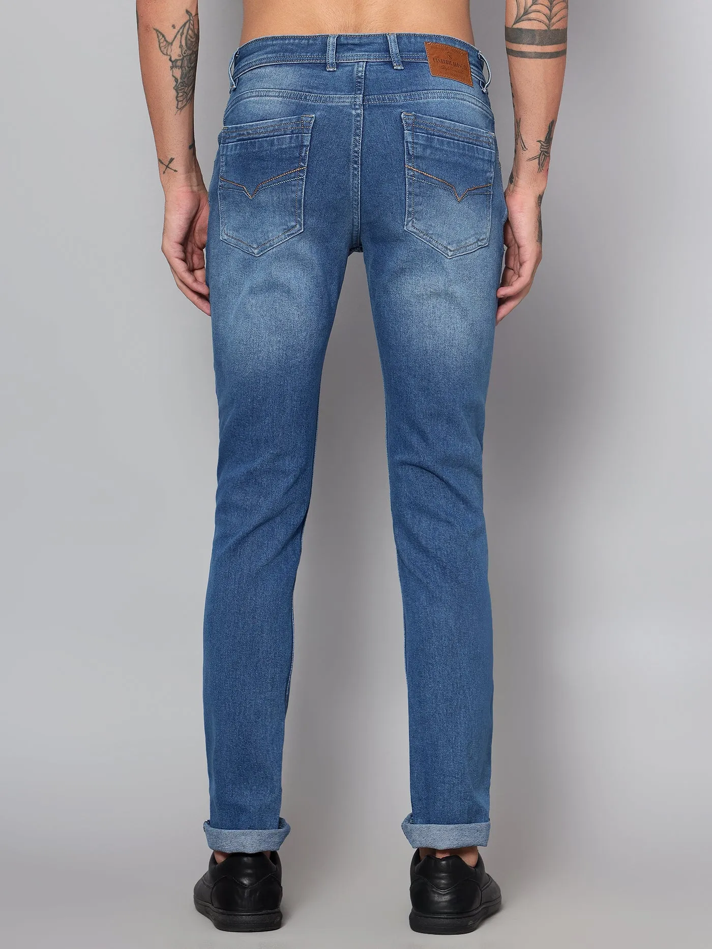 Men's Ultra Narrow fit Medium Fade Medium Blue  Jeans