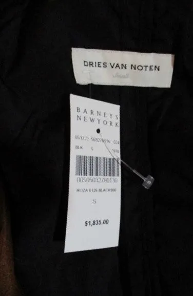NWT NEW DRIES VAN NOTEN ROZA TRENCH jacket coat S BLACK NWT Belt