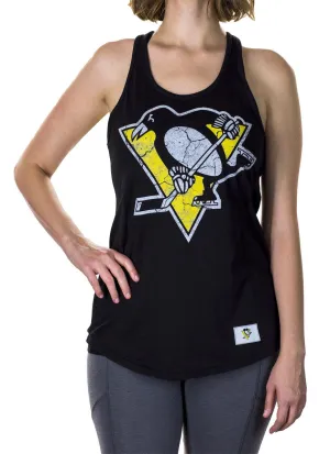 Pittsburgh Penguins Distressed Flowy Tank Top for Women