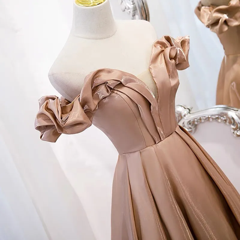 Princess Champagne Ball Gown Prom Dress