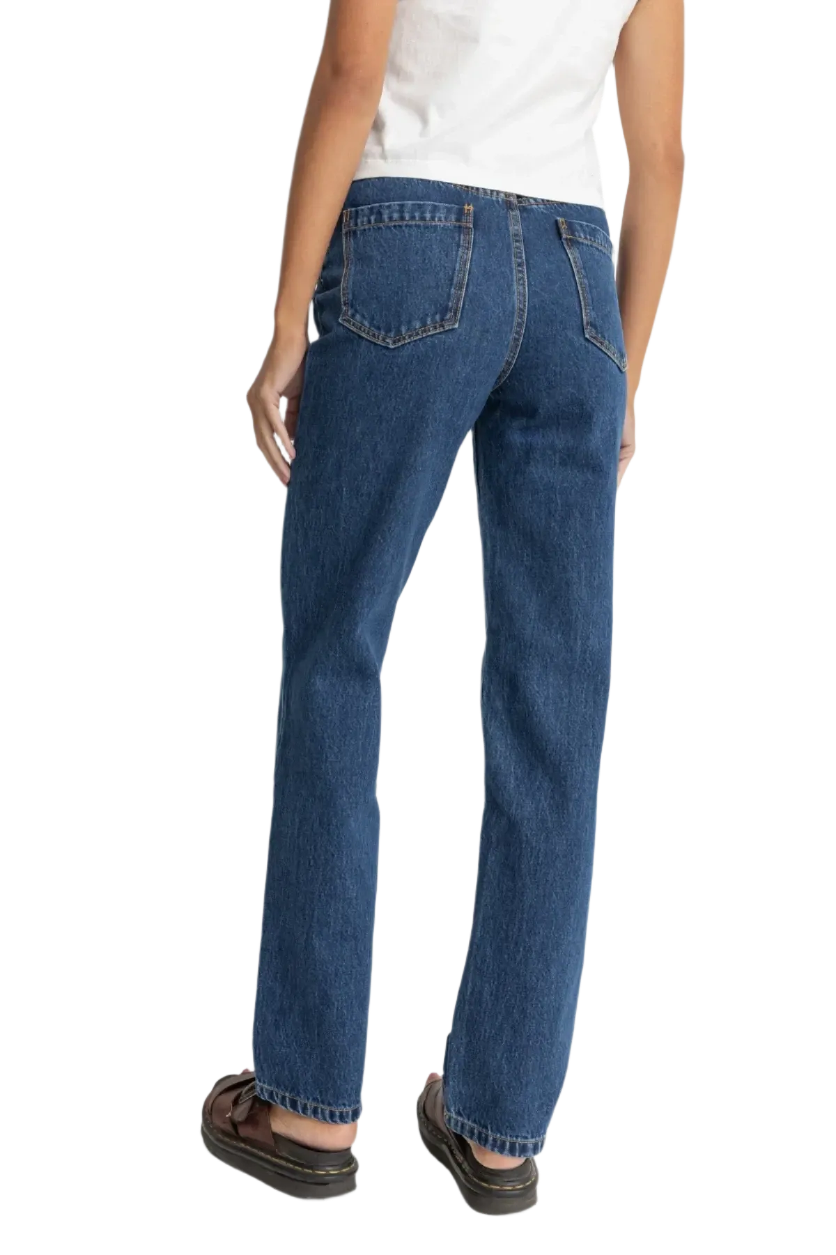 RHYTHM Dakota Straight Leg Jean Pants Dark Wash