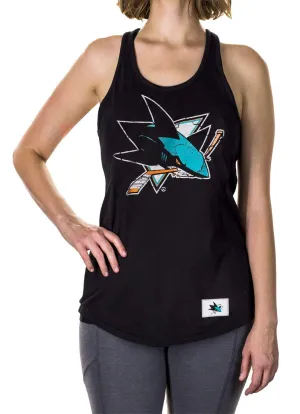 San Jose Sharks Distressed Flowy Tank Top for Women