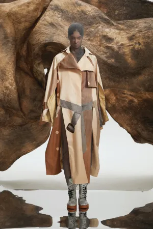 Split Oversized Repeated Trench Coat