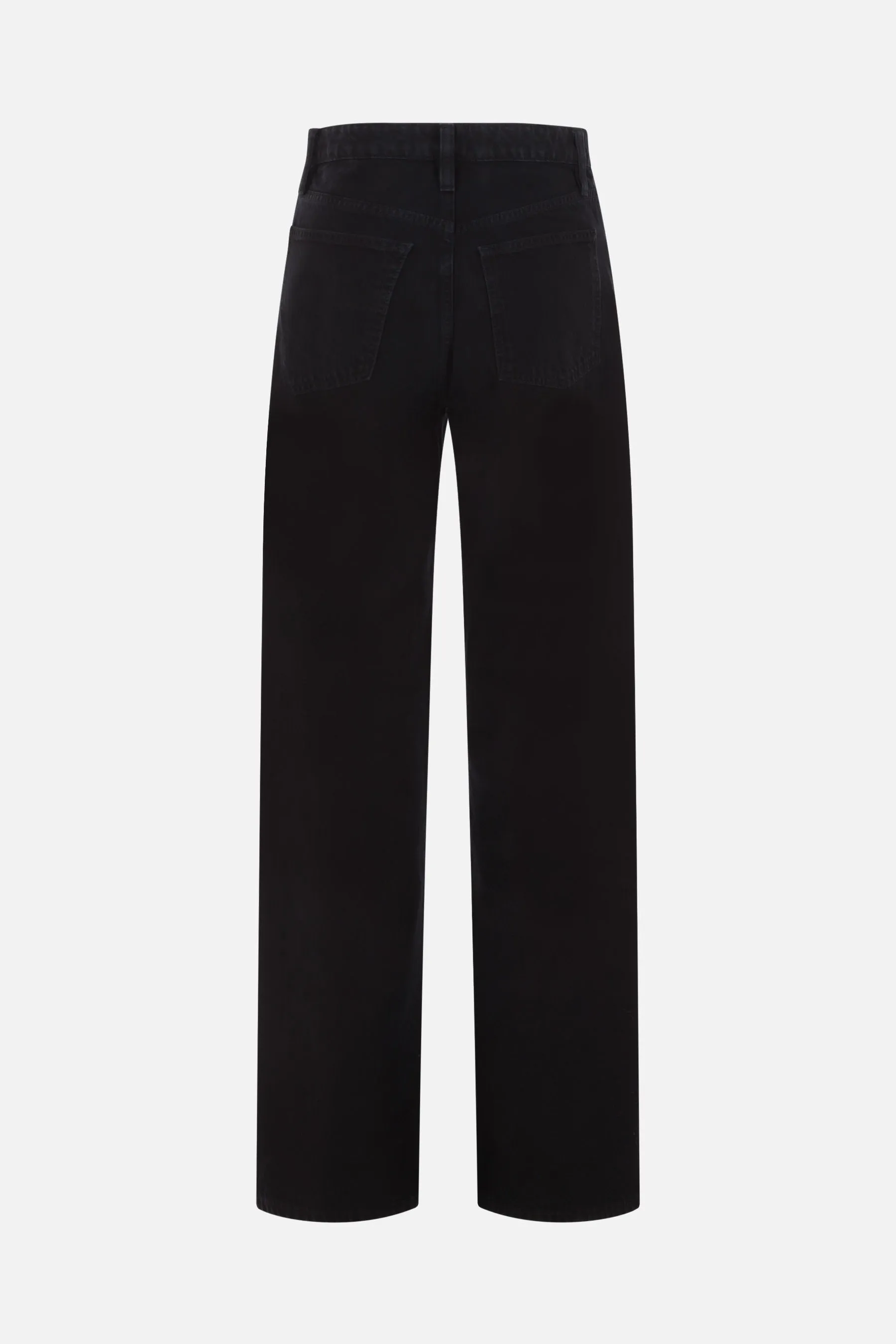 ultra-high-rise barrel rigid denim jeans