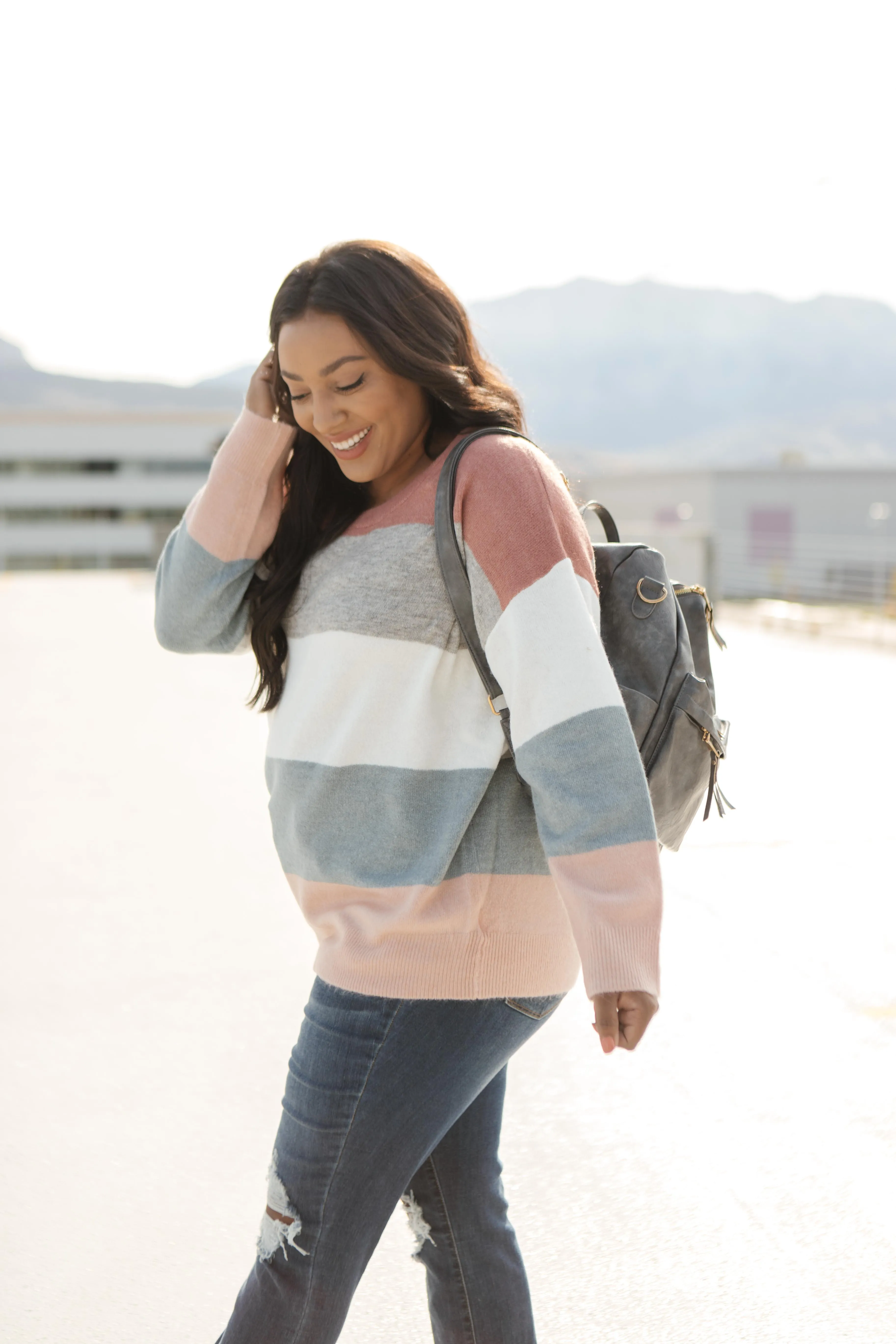 Warm Start Striped Sweater