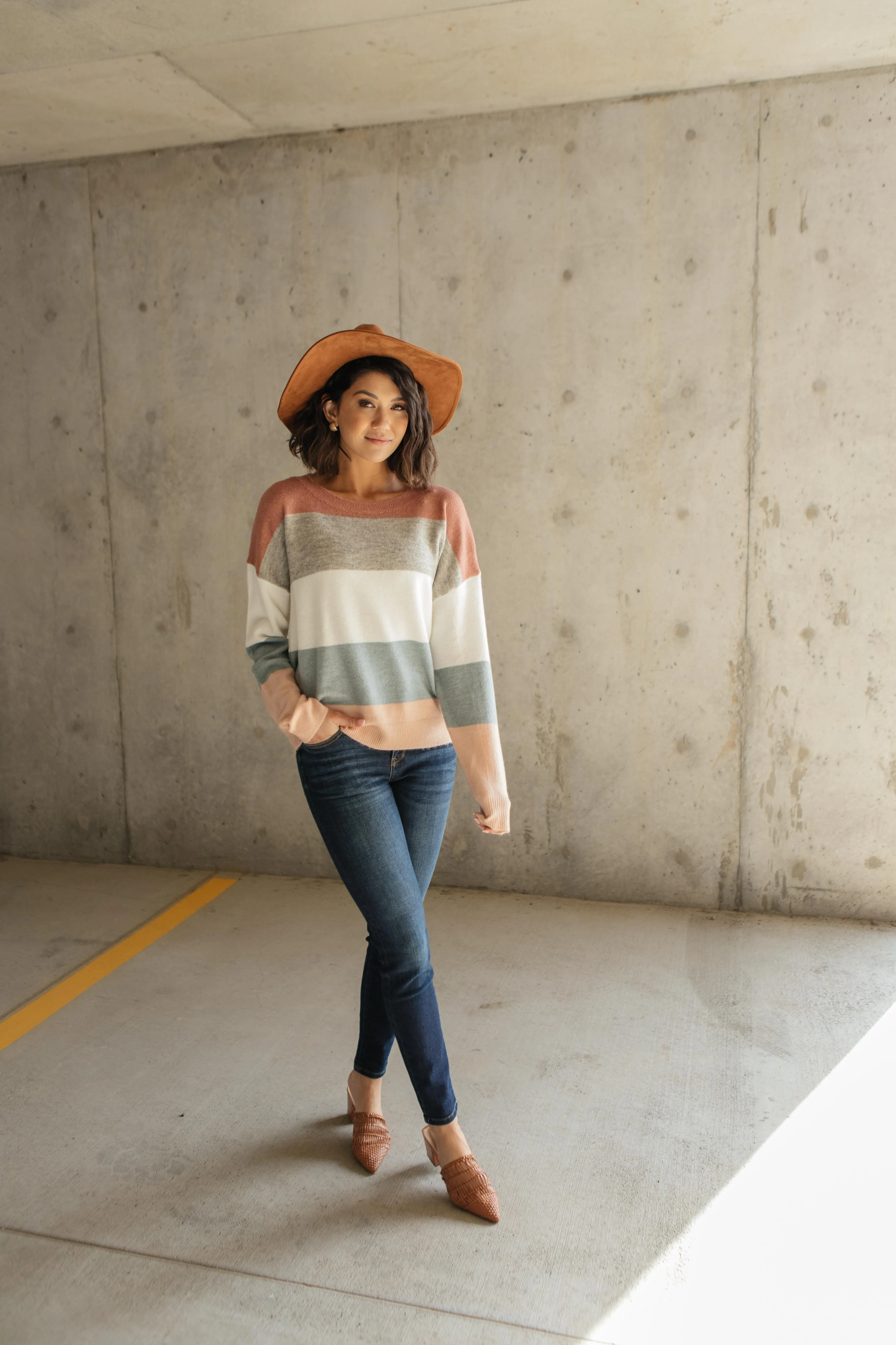 Warm Start Striped Sweater